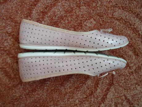 Růžové boty polobotky baleríny, nelli blu,36