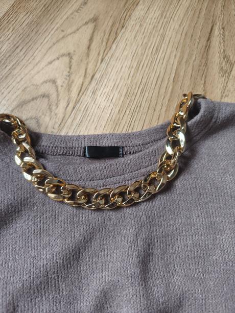 Hnědé lila svetrové šaty 146-158, 152