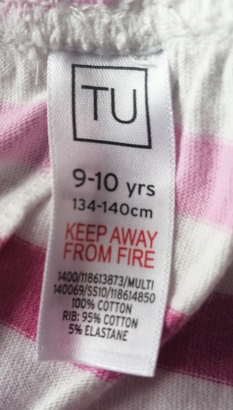 Pruhované pyžamové šortky vel 134 - 140, tu,134