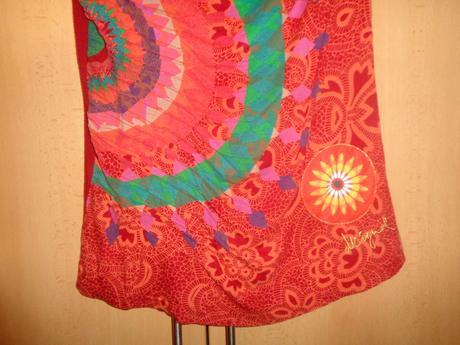 Cihlově červený top desigual, desigual,l