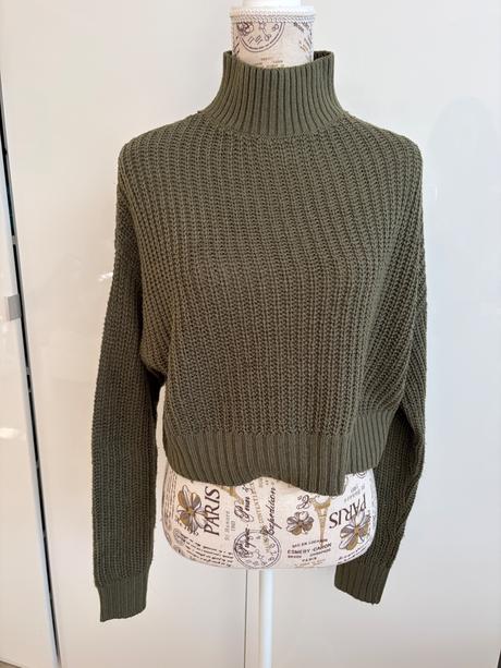 Tchibo kozeny kabat khaki + svetr a bluza, tchibo,34