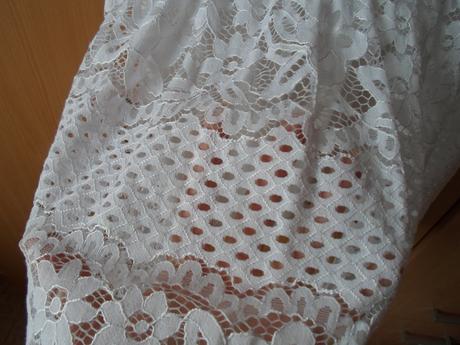 Bílé krajkové šaty šatičky, f&f,152