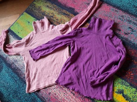 Tričko s rolákem/rolák fialový dlouhý rukáv, 92