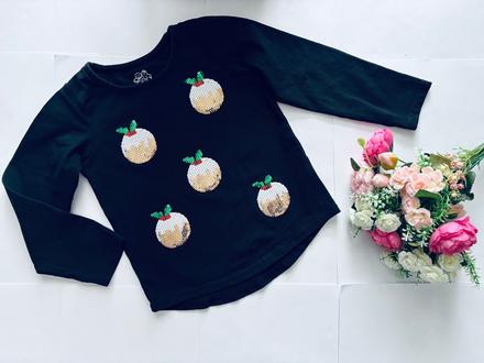 Triko černé vánoční - v.4/5 let zn. nutmeg, 110