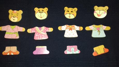 Dřevěná skládačka medvídek, 