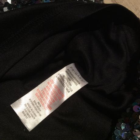 Modro-stříbrné šaty s překlápěcími flitry, primark,140