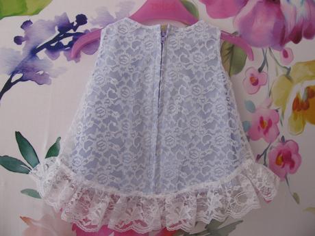 Kojenecké lila šatičky s bílou krajkou v.0-3 měs., 62