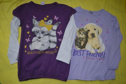 2x dívčí tričko, v.122,bavlna, kiki&koko,122