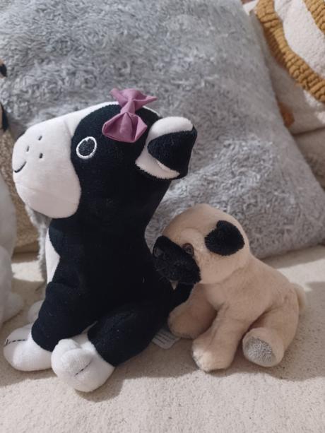 3krát plyšový pes gump, mops, 