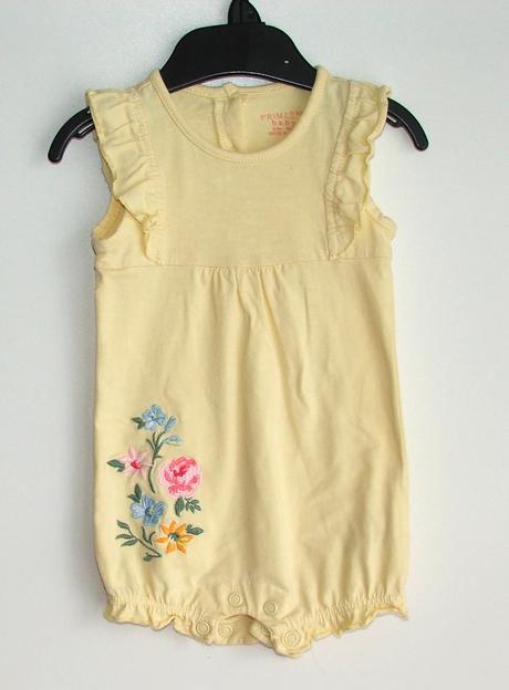 P171 žlutý letní dívčí overal vel. 62, primark,62