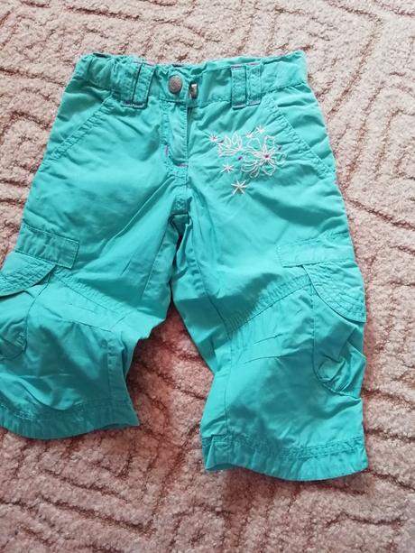 Luxusní tříčtvrteční kalhoty nové 98, 98