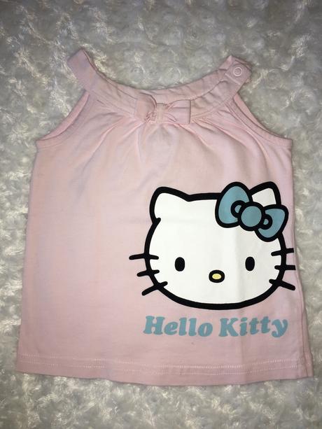 Růžové tílko/tunika s hello kitty h&m, h&m,74