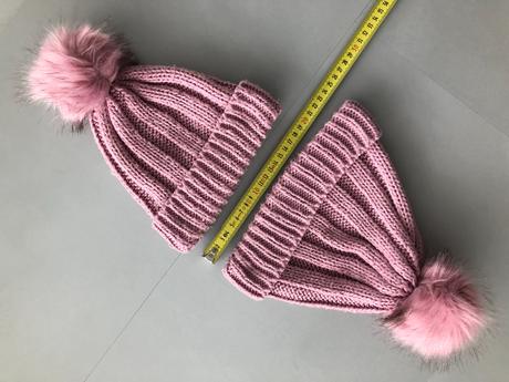 2růžové kulichy bambule next 5-6+11-13let sourozen, next,110