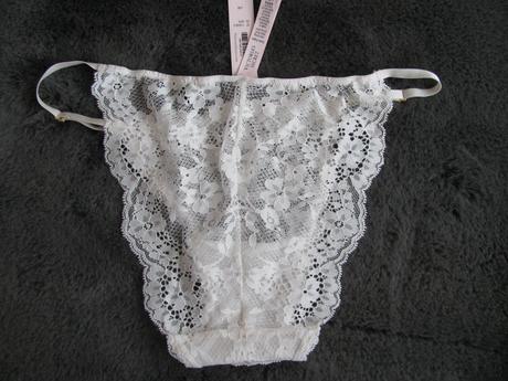 Krajkové bikinové bílé kalhotky victoria's sec, victoria's secret,l