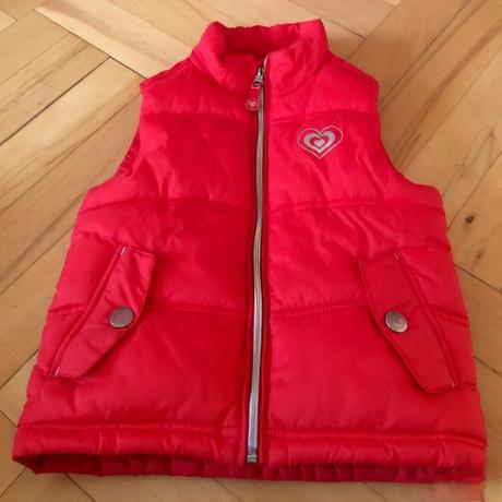 Nádherná červená vesta pro holčinky, c&a,98