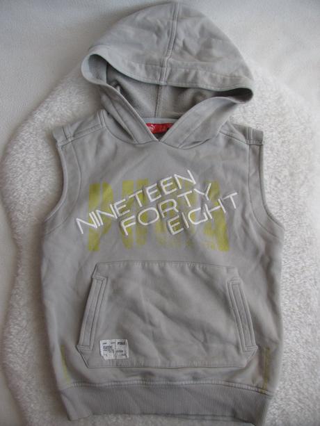 Mikinová vesta s kapucí, teplákovina puma/unisex, puma,128