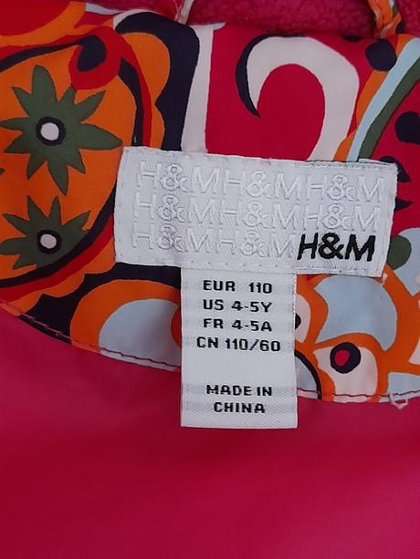 Zimní bunda hm 4-5 let, h&m,110