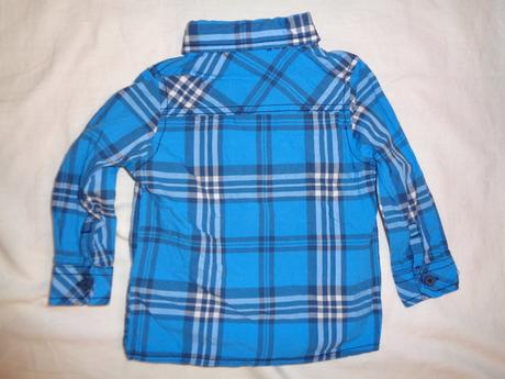 Nádherná tyrkysově modrá káro košile, dopodopo,74