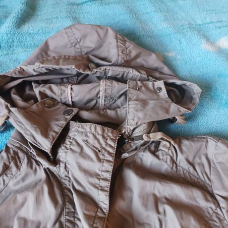 Hnědý delší přechodní kabát, c&a,38