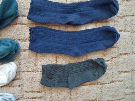 Modré bílé šedé ponožky, 110