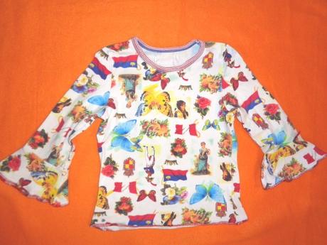 Krásná motýlková barevná halenka, 92