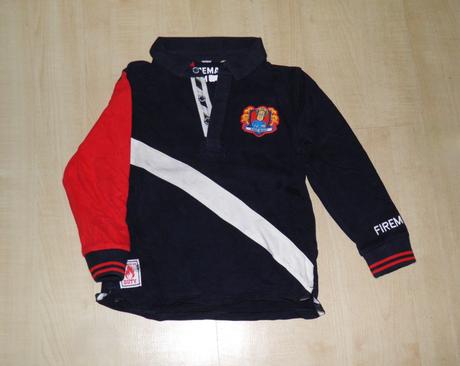 Tričko s dl.rukávem požárník sam - vel.116, marks & spencer,116