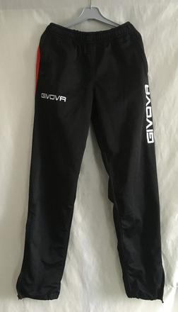 Vel. 152 černé tepláky s kapsami a tkanicí, 152