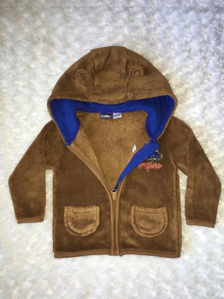 Hnědá chlupatková mikina lupilu, lupilu,80