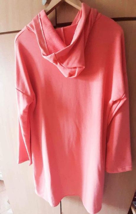 Dlouhá oranžová vesta s kapucí ve. uni, 