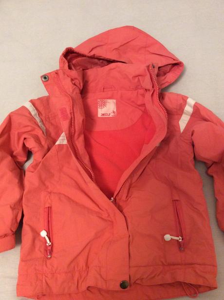 Šusťáková bunda podšitá fleece, wolf,104