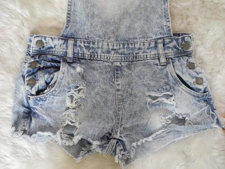 Kraťasy riflové s laclem, denim,34