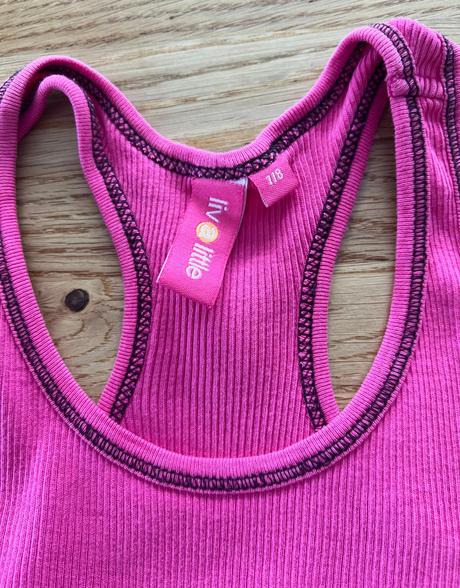 Tílko & tričko malinové liv a little vel. 122/128, 122