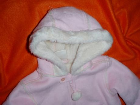 Luxus zimní vyšívaný růžový kabát z broušené kůže, ladybird,74