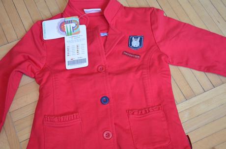 Coccodrillo krásné červené sako 110 cm 5 let super, coccodrillo,110