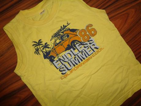 Žluté letní tílko s autem 98/104, rebel,98