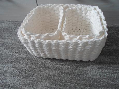 Bílé úložné košíky 3 kusy, 