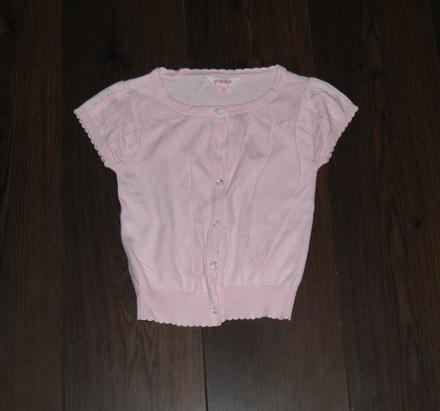 Růžový svetr na knoflíčky - vel.116, girl2girl,116