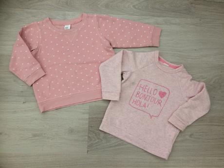 Růžové mikinky, h&m,92