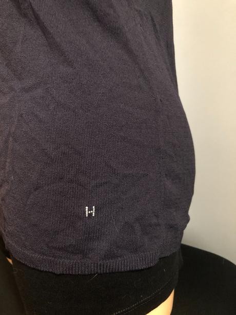 Vel. 38 modrá pletená vesta - triko - top, 38