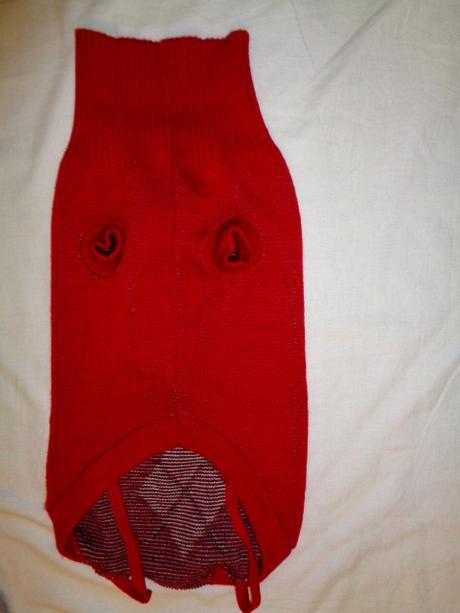 Luxusní červený svetr pro pejska - 52 cm, 