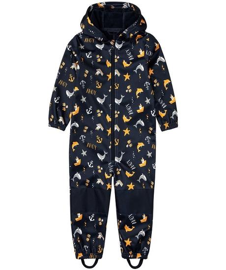 Dětská softshellová kombinéza overal vzorovaný, lupilu,86 / 92