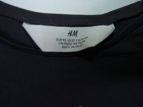 Bavlněné tričko s hvězdou vel. 92, h&m,92
