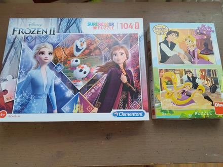 2x puzzle elsa a na vlásku,