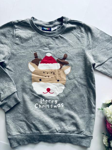 K1/ mikina šedá vánoční - v.110/116, 110