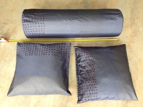 3povlaky polštář královská modrá luxus vzhled lesk, 