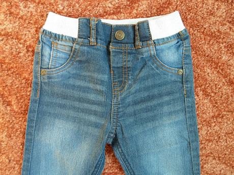 Modré kalhoty rifle džíny 3/4 kraťasy elasten, f&f,98