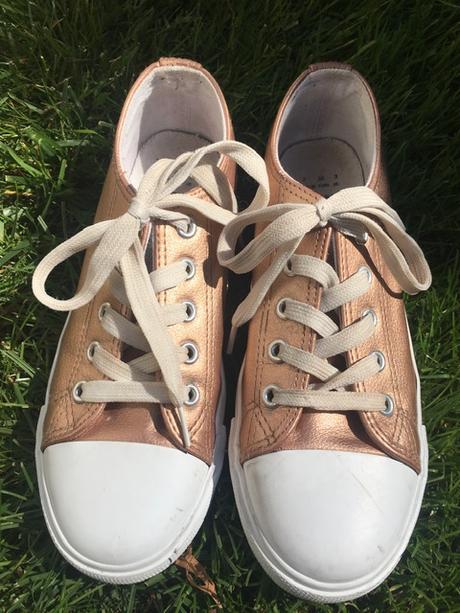 Dívčí tenisky/kecky/zlaté-rose gold metallic 22cm, 35