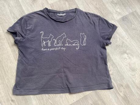 Tričko crop-top kočičky, pepco,134