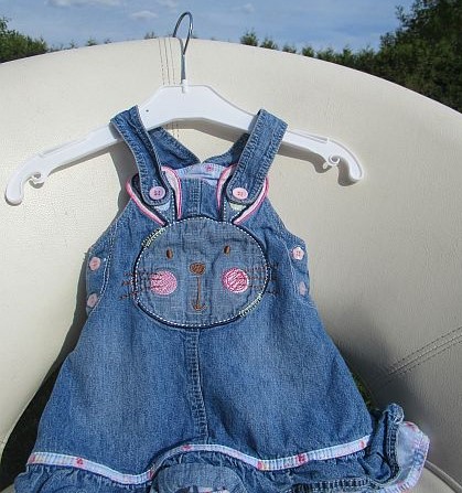 Dívčí riflové šaty na ramínka, george,68