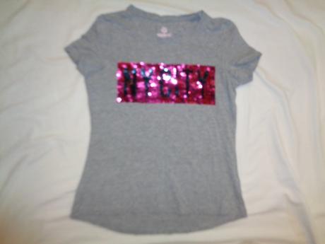 Šedé tričko s obousměrným flitr nápisem 146/152, pepperts,146
